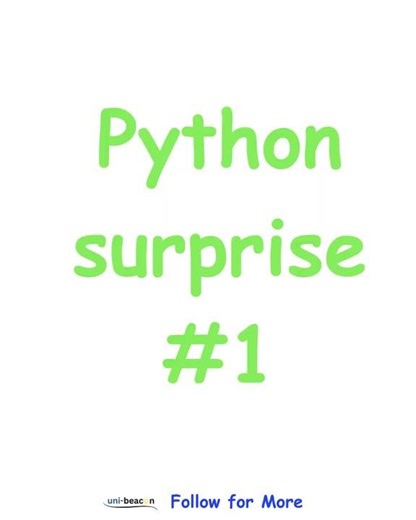Python surprise #1