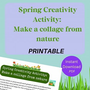 Spring Creativity Activity, Make a Nature Collage Printable, Spring Art Printable Activity Page, Spring Nature Idea, 1000 Hours Outside, Kid - Etsy UK
