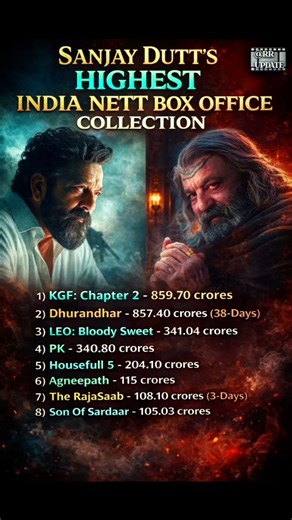 Sanjay Dutt’s Biggest Box Office Hits! 🔥 | KGF 2 to Dhurandhar 📈Top 8 Highest Grossing Movies 🎥
