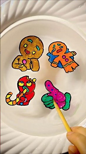 Like so Gingerbread can escape the cookie jar | omggshorts #shorts #floatingpen #tindin #art