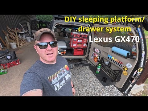How I built my DIY sleeping platform/drawer system in my Lexus GX470 with Milwaukee Packout