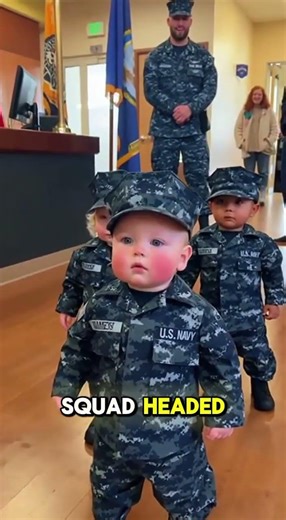 Toddlers In Navy Uniforms React To "Commander Doctor" - Too Funny! 👶 #Viral #baby