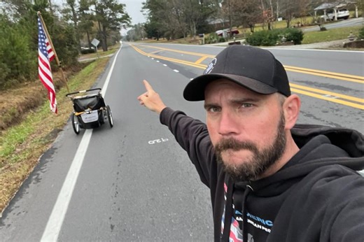 Ultra-runner passing through Central NY on run across the United States