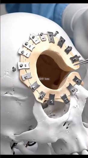 Re-Securing the Bone Flap (Craniotomy Closure) #Craniotomy #BrainSurgery #Neurosurgery #SurgicalClos