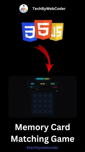 Day 24: How To Build a Memory Card Matching Game Using HTML, CSS & JavaScript (For Beginner)