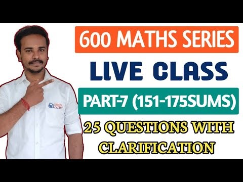 🔴DAY-6🔥MATHS LIVE CLASS✅ 600 SUMS MATHS SERIES | 25 MIXED MODEL SUMS WITH EXPLANATION TNPSC