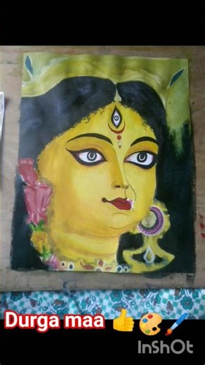 Drawing durga maa🖌️,ported durgamaa,watercolor ported,Durga maa drawing easy #art #ported #watercolo
