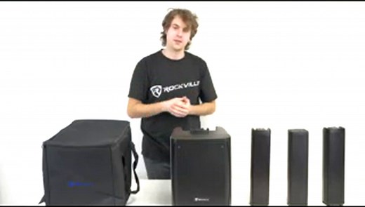 Rockville Titan Portable Array 1200W Battery Powered PA DJ Speaker System w/Subwoofer, Bluetooth 5.0, Rechargeable Battery, Built-in Mixer, for Outdoor Events and Small Gigs