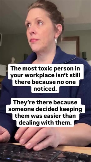Leadership knows. They always know. Your job isn’t to convince them. Document. Set boundaries. Decide if you want to stay in an organization that makes that choice. Join the Fearless Workplace community for support navigating toxic workplace dynamics. Follow for more on protecting yourself at work. #WorkplaceMentor #ToxicWorkplace #WorkplaceBully #ToxicCulture