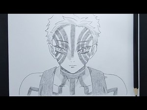 How To Draw Akaza Demon Slayer Step By Step || Easy Anime Drawing