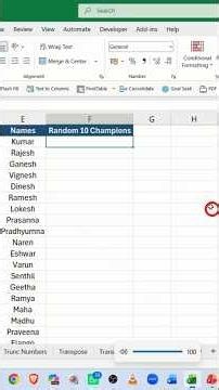 Stop picking names manually in Excel! 🛑 Use this trick 🔥#shorts #excel