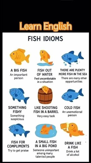 5 Fish English Idioms You MUST Know 🐟✨ | Improve Your English Fast! #EnglishLearning #EnglishIdioms