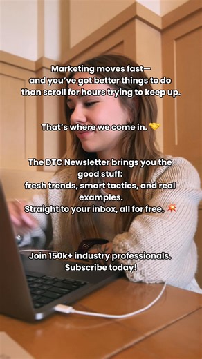 Marketing tips so good, you won’t believe they’re free  DTC Newsletter - The premier newsletter for the world of digital marketing. Don't fall behind, stay ahead with DTC! Like we always say, the most expensive marketing course, for free, delivered straight to your inbox. ⏱ Consume in less than 10 minutes  Delivered Daily  DTC Newsletter will raise your marketing IQ  Join today | DTC Newsletter | Facebook