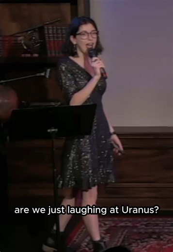 🪐💍 How come all the gas giants have rings, but Bridget doesn’t?? 🎤 Bridget Ierace (see the full video on YouTube!) Come see our monthly show at @Caveat in NYC or stream from wherever you are (show info & 🎟🎟 in bio!) Facts Machine is a science comedy show (and science trivia showdown!) by and for people who are curious about everything — but especially the things that make them laugh! We’ll be joined by scientists and comedians to share the stories behind our favorite facts, conduct scientif