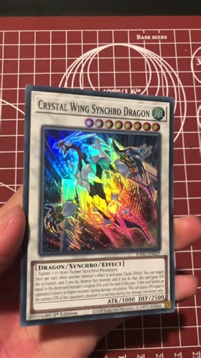 Crystal wing synchro dragon full etched card