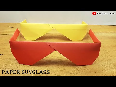 ORIGAMI SUNGLASS 😎 How to Make Paper Sunglass | Things With Paper For Kids | Easy Paper Crafts