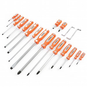 GreatNeck Screwdriver Set, Magnetized Tips, Chrome Vanadium Steel, 19 Piece Set