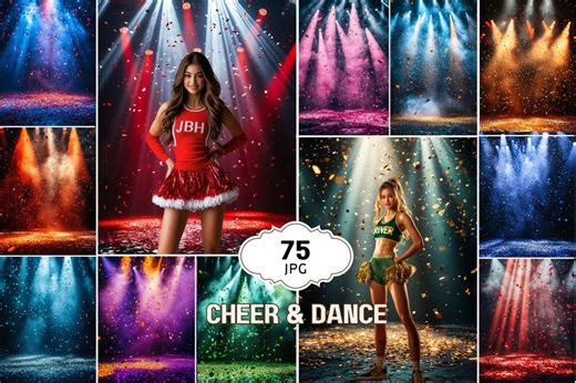 Cheerleader Poster Backdrop Dance Sports Senior Banner Cheer Design Canva Background Senior Sports Poster Confetti Backdrop Player Poster - Etsy Australia