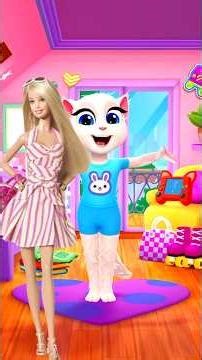 My Talking Angela 2 & Barbie Transformation #barbie #games #anjela #8