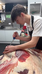 🔪 Showing Bailey how to break down beef forequarter into primal cuts the way I was taught, this part is removing the clod and sticking 🐮 Dexter beef from the New Forest 👍 PLEASE LIKE & SHARE 🔪 SUPPORT YOUR LOCAL BUTCHER #newforest #beef #butcher #explorer #fyp | Webbs butchers