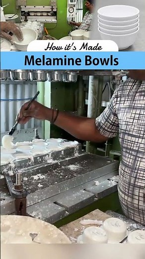 How Melamine Bowls Are Made | Full Factory Process Explained | Professional Skills #shorts