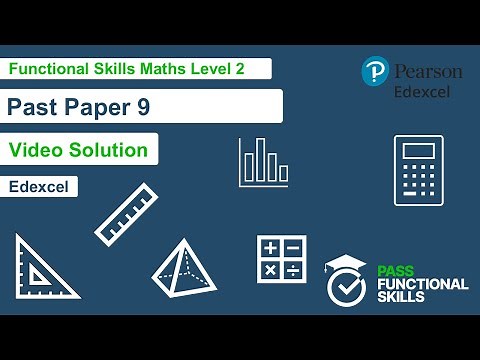 Edexcel Functional Skills Maths Level 2 Past Paper 9 Video Solution