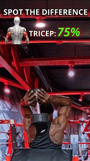 Never Flare Your Elbows in DB Overhead Extensions❌️ #shorts #fitness #motivation