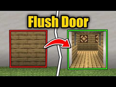 How To Make a 2x2 Flush Piston Door In Minecraft Bedrock 26.3!
