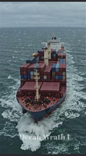 MASSIVE SHIPS VS. GIANT WAVES 🌊😱 #bigwaves #ocean #shorts