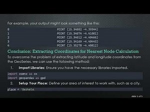 How to Get a List of Coordinates from OSMNX Geoseries for Route Planning