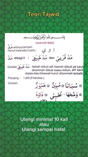 hukum Mad tobi'i atau mad asli