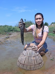 144K views · 3.7K reactions | Catch fish with Trap cage and grilled fish | Primitive TV | Facebook