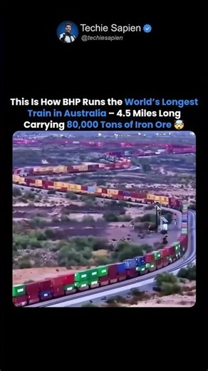 This Is How BHP Runs a 4.5-Mile, 80,000-Ton Train in Australia 🤯🚆