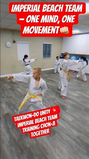 Taekwon-Do Unity 💥 Imperial Beach Team Training Chon-Ji Together #shorts