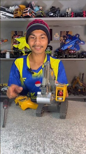 Mainan rc excavator 14 channel #mainanviral #excavator #toys