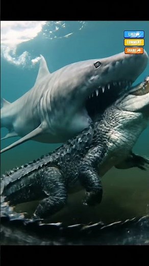 Shark vs Crocodile: The Underwater Clash You’ve Never Seen! 😱🦈🐊 | PrimorisWild