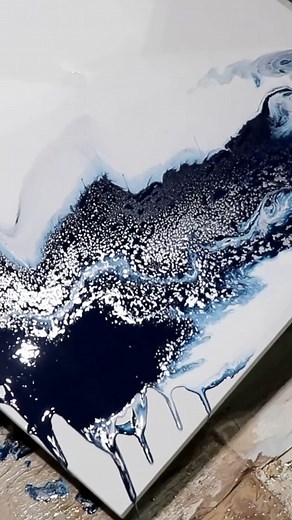 DIY Ocean Wall Art #oceanart #ocean #oceaninspired #waterart | Amanda's Designs