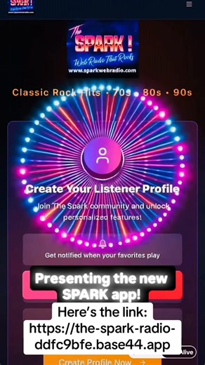 Presenting the Spark’s new interactive listener app! Download it now FREE! Here’s the link: https://the-spark-radio-ddfc9bfe.base44.app | The Spark