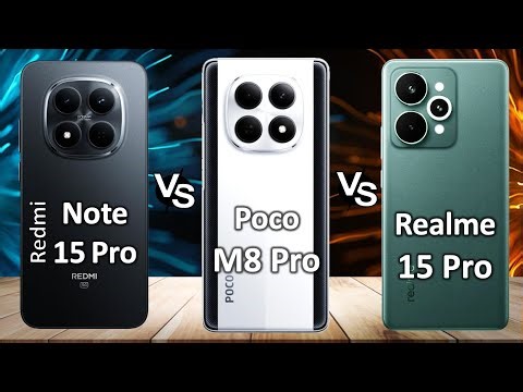 Poco M8 Pro vs Redmi Note 15 Pro vs Realme 15 Pro — Specs Comparison