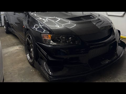 Putting on a Voltex Wide body Kit on my Evo 9!!
