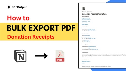 Donation Receipts PDF Generator