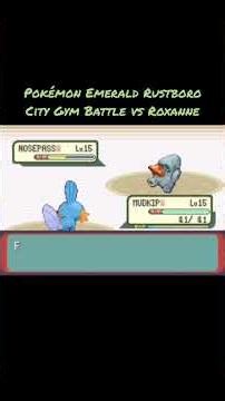Pokémon Emerald Rustboro City Gym Battle vs Roxanne #pokemonemerald #pokemon #hoenn #gaming #fyp