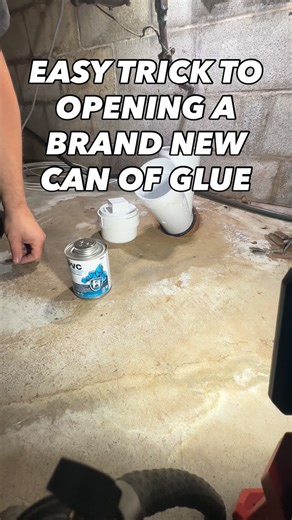 42K views · 1.7K reactions | Easy trick to opening a brand new can of PVC glue (solvent) @cheddarsplumbingco was the first person I saw do this. Try it! #plumbing #plumbingtips #howto #pvc #oatey | Nick Plumbing | Facebook