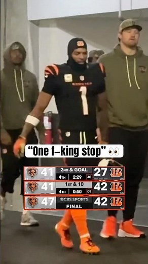 Ja’Marr Chase after Bengals almost completed wild comeback 😬 (via yannitragellis/X)