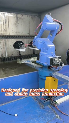 SZGH Painting Workstation 11-axis control for complex helmet spraying.