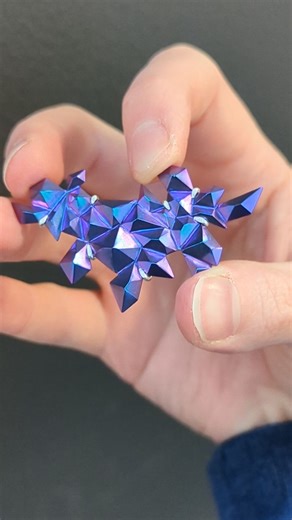 Alice Fry | Contemporary Niobium Jewellery and Silverware on Instagram: "A brooch commission from earlier this year ✨ Inspired by amethyst, made in metal. Handmade, with thousands of hammer blows 🔨 and electric zaps for the colour ⚡ Materials: anodised niobium, sterling silver and steel pin. Techniques: chasing & repoussé ~ anodising ~ soldering ~ patience! 🔹Hallmarked in Sheffield🔹Made in Yorkshire🔹 #anodized #anodising #asmr #hammertime #hammering #niobium #niobiumjewellery #heritagecrafts