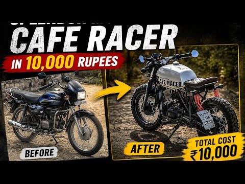 Splendor Modified Into Cafe Racer in ₹10,000? 😱 Complete Build Cost & Walkaround | Budget Cafe Racer