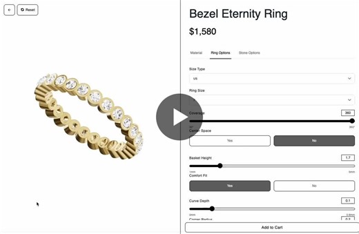Today we released our Bezel Eternity Ring Builder, available in the core Pencil product and in Pencil Shop (our whitelabel version), ready to use on your website, in-store, and everywhere you meet… | Ben Tilley