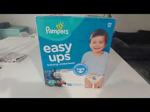 Unboxing Pampers Easy Ups For Boys (4-5T) with Thomas & Friends Designs!
