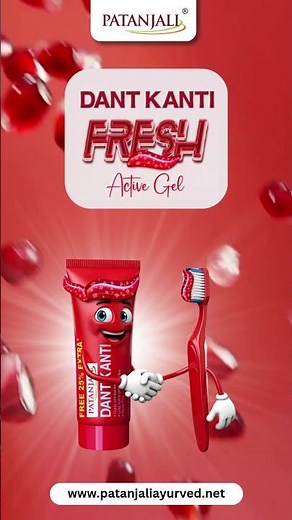 Patanjali Dant Kanti Fresh Active Gel toothpaste